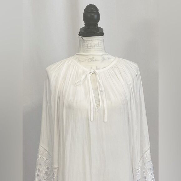 Ramy Brook Aleya Eyelet-Sleeve Peasant Top size XL - Picture 8 of 14
